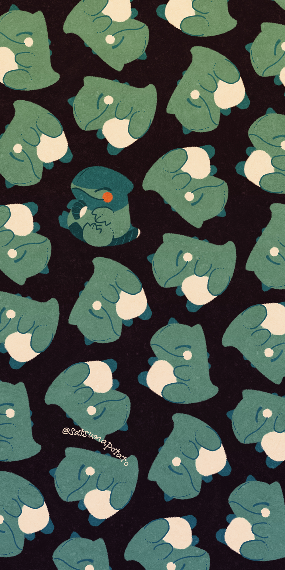 blush_stickers closed_eyes closed_mouth commentary_request cyclizar highres nintendo no_humans pokemon satsumapotato stuffed_animal stuffed_toy substitute_(pokemon) twitter_username