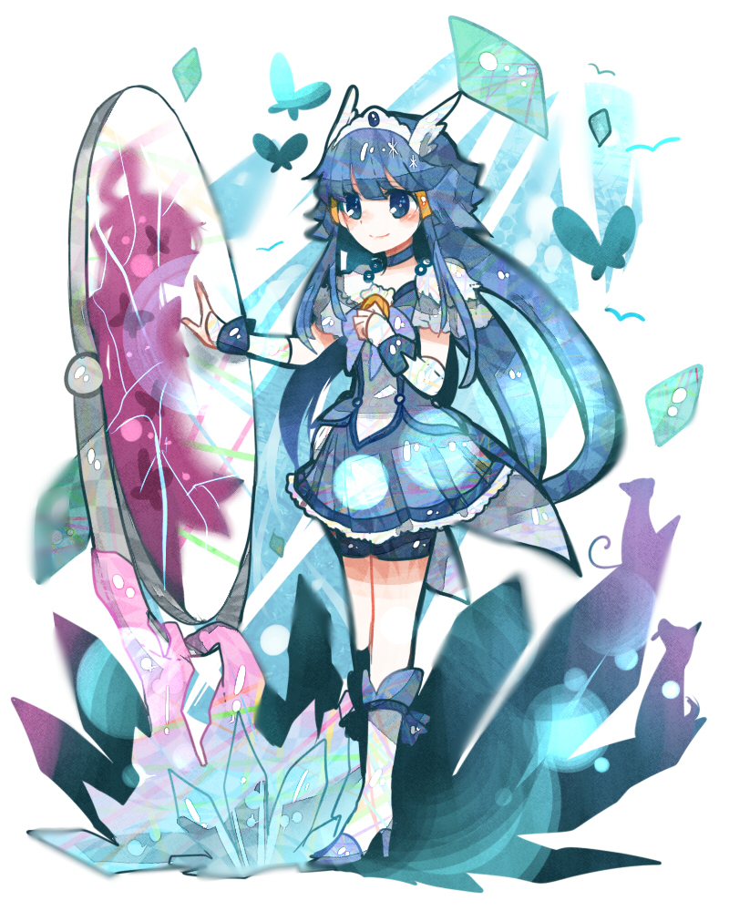 00s 10s 1girl aoki_reika bike_shorts bike_shorts_under_skirt blue_dress blue_eyes blue_hair blue_skirt boots bug butterfly cat choker cure_beauty damaged dark_cure_(yes!_precure_5) dark_dream dog dress female_focus hair_tubes head_wings high_heels ice insect itomugi-kun knee_boots long_hair magical_girl matching_hair/eyes mirror nishimura_chinami precure shoes shorts shorts_under_skirt silhouette skirt smile smile_precure! solo tiara voice_actor_connection wings wrist_cuffs yes!_precure_5