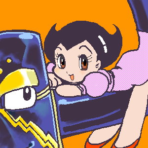 1960s_(style) 1girl android head horns kodansha lowres mecha misogram official_style oldschool pluto_(tetsuwan_atom) retro_artstyle robot science_fiction single_horn tetsuwan_atom uran_(tetsuwan_atom)