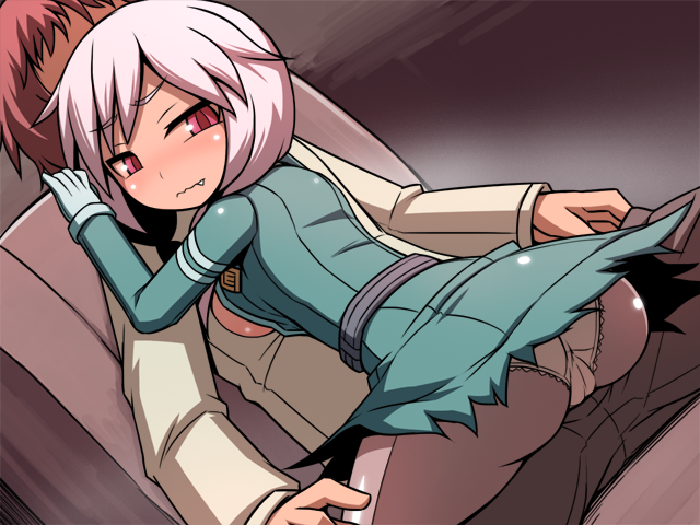 1boy 1girl ass blush game_cg panties protagonist_(sequel_series) sequel_(series) sequel_blight underwear