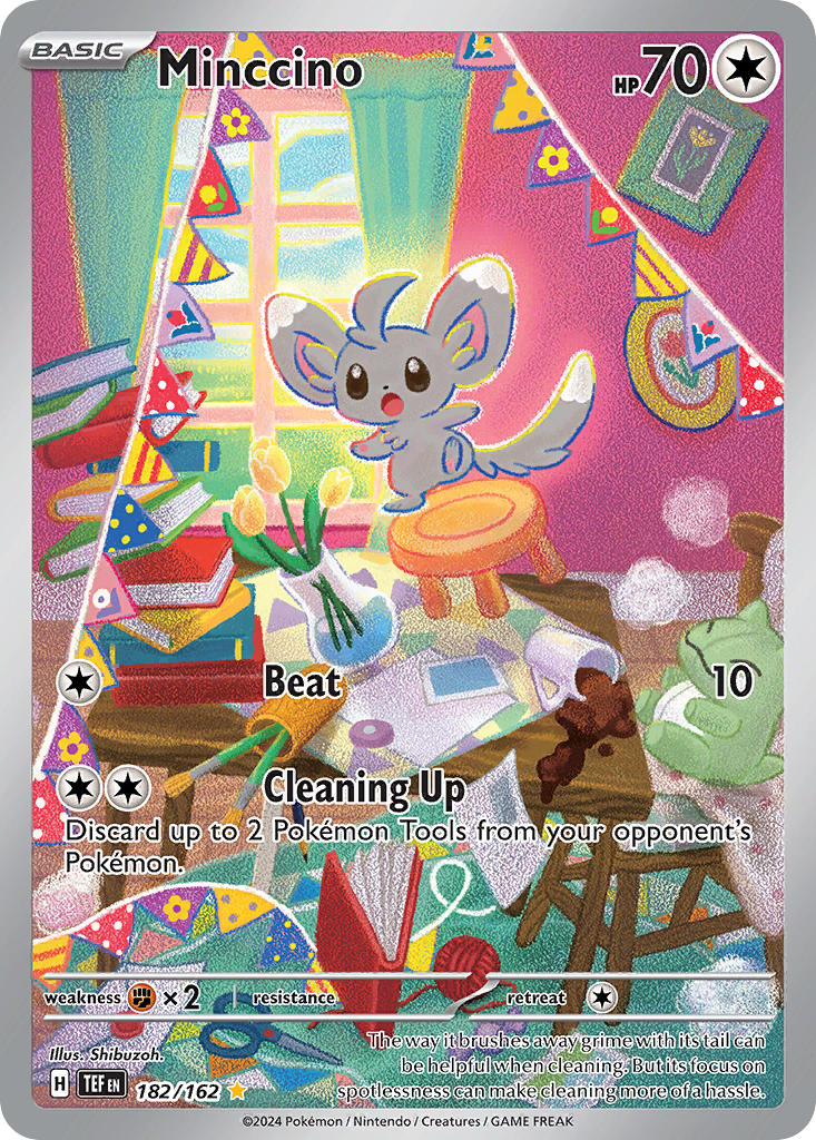 :o animal_focus artist_name blue_sky book book_stack card_(medium) chair character_name cloud company_name copyright_name copyright_notice cup curtains day dot_nose drink english_text envelope flower gen_5_pokemon indoors messy_room minccino mug nintendo no_humans official_art on_stool open_mouth picture_frame pokemon pokemon_(creature) pokemon_card pokemon_focus pokemon_tcg scissors shibuzoh sky solo spill stool stuffed_toy substitute_(pokemon) table third-party_source trading_card vase water window wooden_chair wooden_table yarn yarn_ball yellow_flower