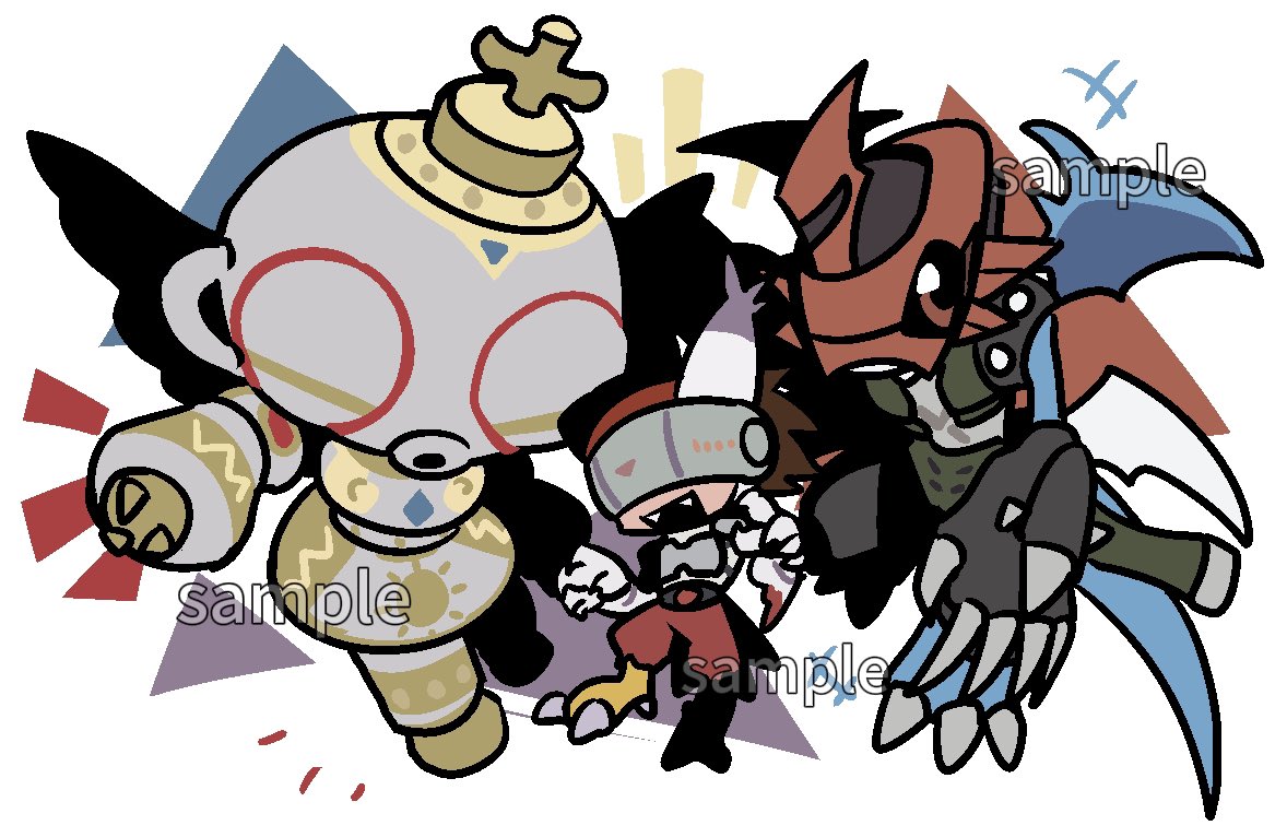 confeito000_333 covered_eyes cross digimon digimon_(creature) digimon_adventure_02 doguu expressionless fusion helmet mask paildramon pointy_ears shakkoumon silphymon wings