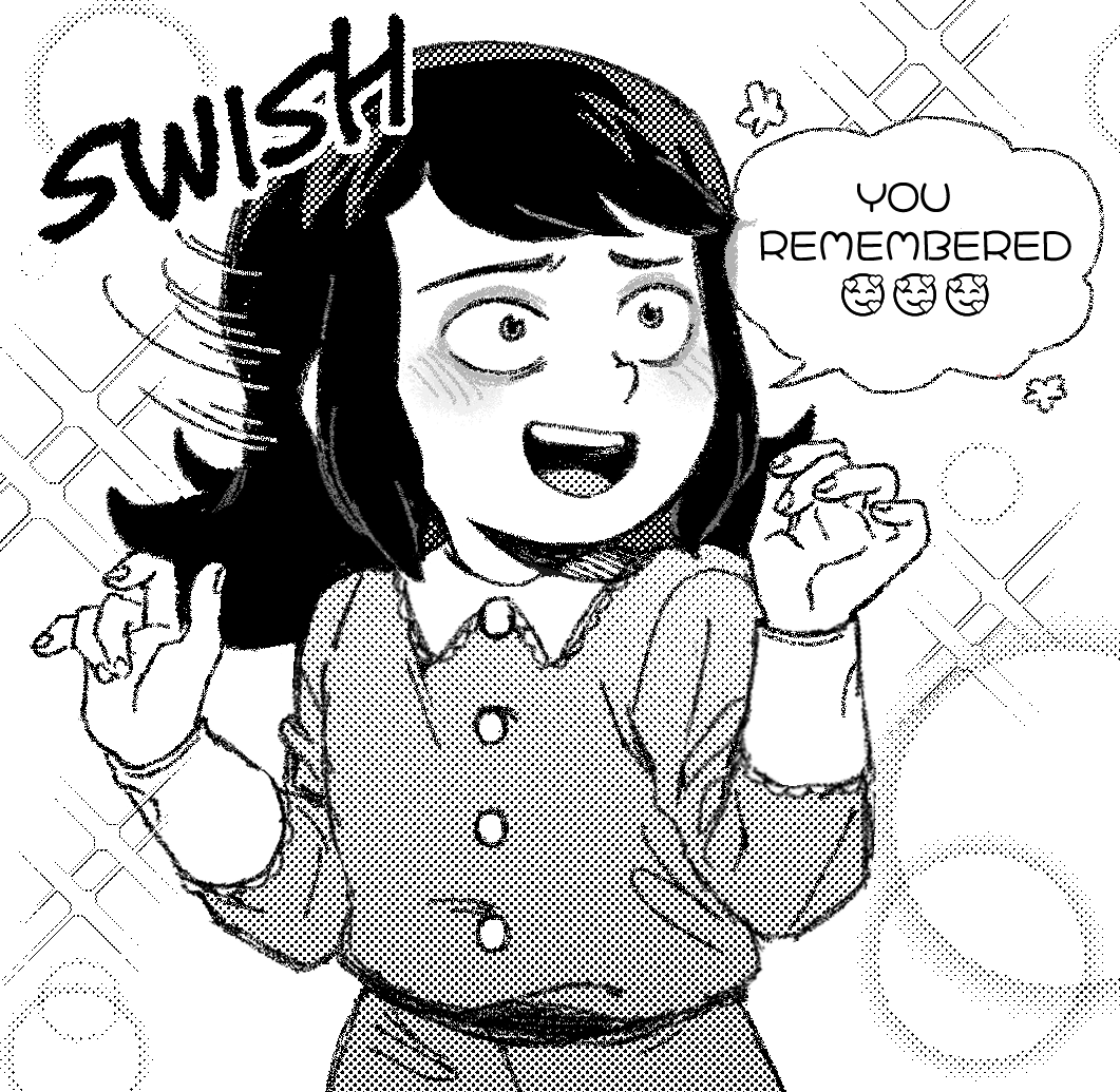 1boy abaddon_(haunted_hotel) abaddon_(human)_(haunted_hotel) child coat derivative_work english_text greyscale hands_up haunted_hotel id_kaeta long_hair male_focus monochrome screenshot_redraw solo upper_body white_background