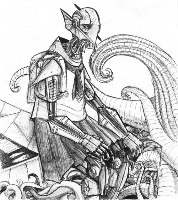 1boy 2005 cyborg dated general_grievous school_uniform sketch star_wars tagme