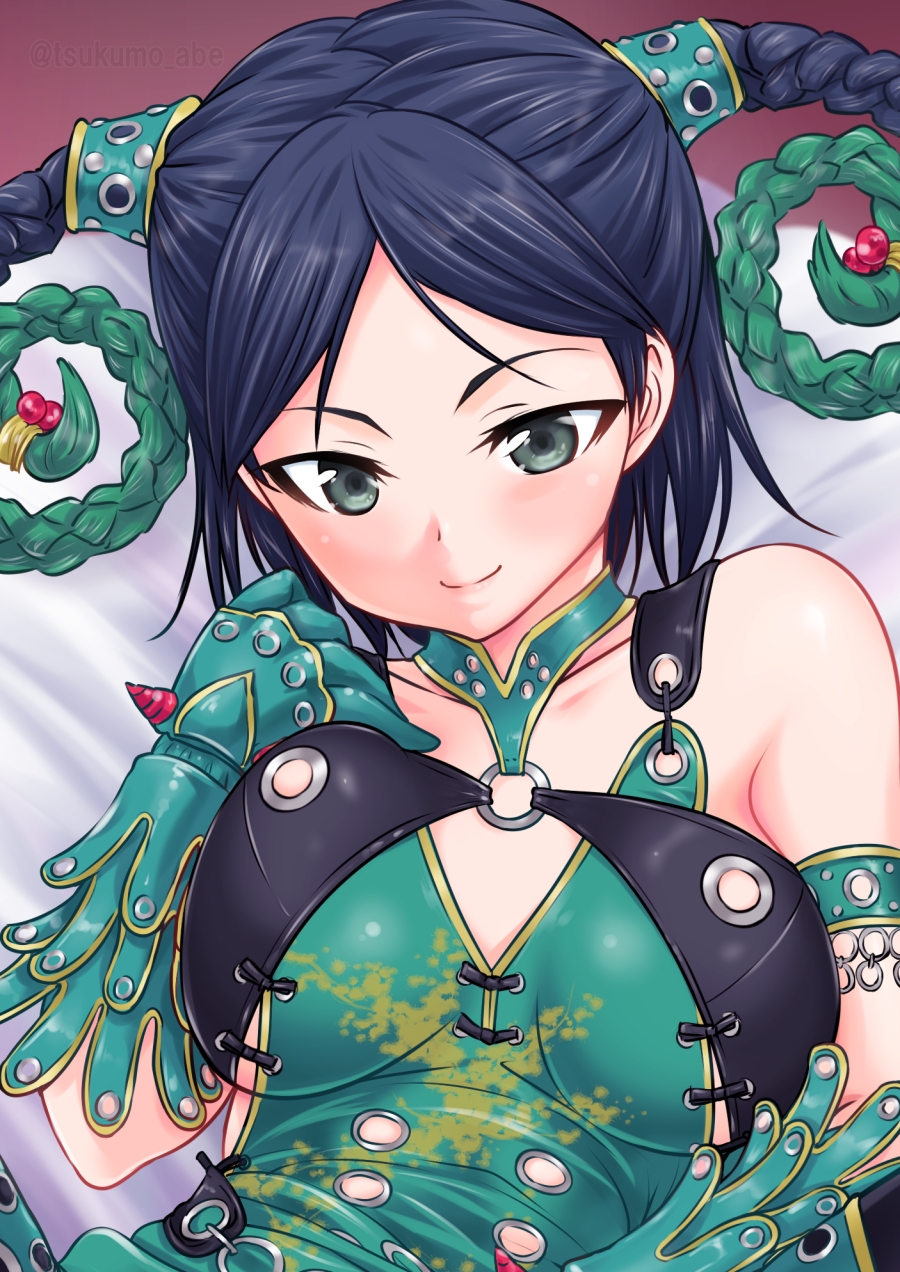 1girl abe_tsukumo accessories black_hair green_eyes highres juuken_sentai_gekiranger mele super_sentai