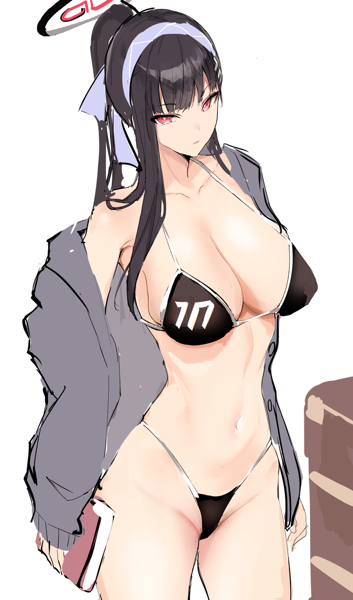 1girl blue_archive highres navel porroll rio_(blue_archive) tagme