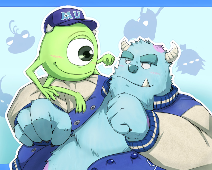 blue_fur disney fangs hat headgear james_p._sullivan mike_wazowski monster monsters_inc. monsters_university pixar