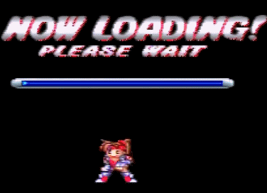 1girl animated animated_gif breakers breakers_revenge chibi female_focus headband jacket leotard loading_screen lowres official_art one_eye_closed pantyhose running screencap solo tia_langray visco wink
