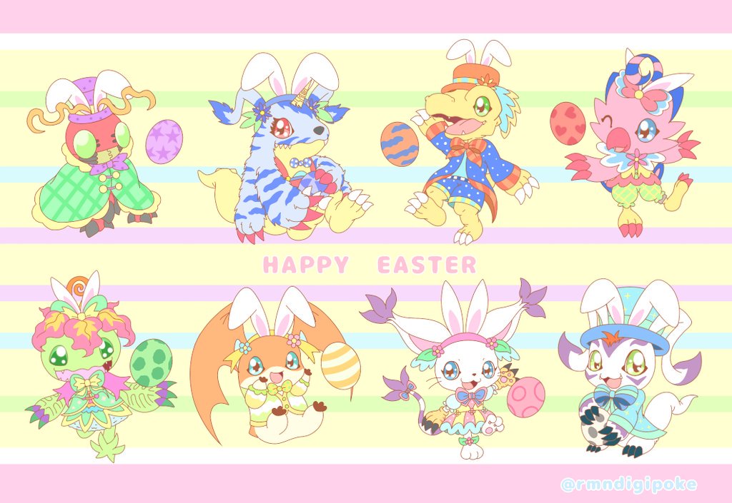 a agumon bird bug cat digimon digimon_(creature) digimon_adventure easter gabumon gomamon holy_ring jewelry palmon patamon piyomon reptile ring tailmon tentomon wings