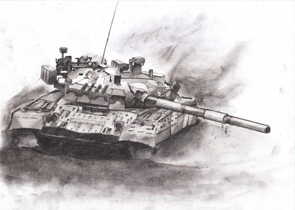 dust graphite_(medium) greyscale makarov771 military military_vehicle monochrome motor_vehicle no_humans original radio_antenna russian_commentary sketch t-80 tank traditional_media turret ukraine vehicle_focus