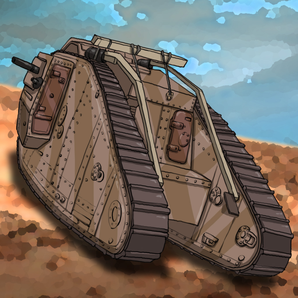 hirodango mark_i_tank military_vehicle motor_vehicle original tank vehicle world_war_i