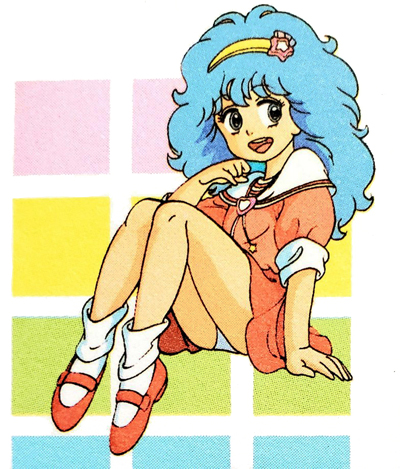 1980s_(style) 1girl blue_eyes blue_hair full_body hairband light_blue_hair long_hair lowres mahou_no_yousei_persia mary_janes miniskirt non-web_source official_art oldschool open_mouth panties pantyshot persia_(mahou_no_yousei_persia) pink_shoes pink_skirt retro_artstyle shoes short_sleeves skirt solo underwear white_panties