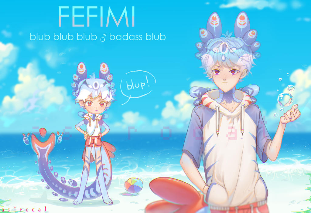 1boy animal_feet antenna_hair artist_name astrocatsama ball bare_legs barefoot beach beachball blue_skin blue_sky blue_sleeves character_name reference_sheet closed_mouth cloud collarbone colored_skin commentary commission cowboy_shot day deformed english_commentary english_text fingernails fins fish_tail full_body hand_in_pocket hands_on_own_hips head_fins hood hood_down hoodie light_frown male_focus male_swimwear mars_symbol multicolored_skin multiple_views ocean orange_male_swimwear original outdoors outstretched_hand red_eyes short_hair short_sleeves sky speech_bubble swim_trunks tail two-tone_skin very_short_hair watermark white_hair white_hood white_hoodie