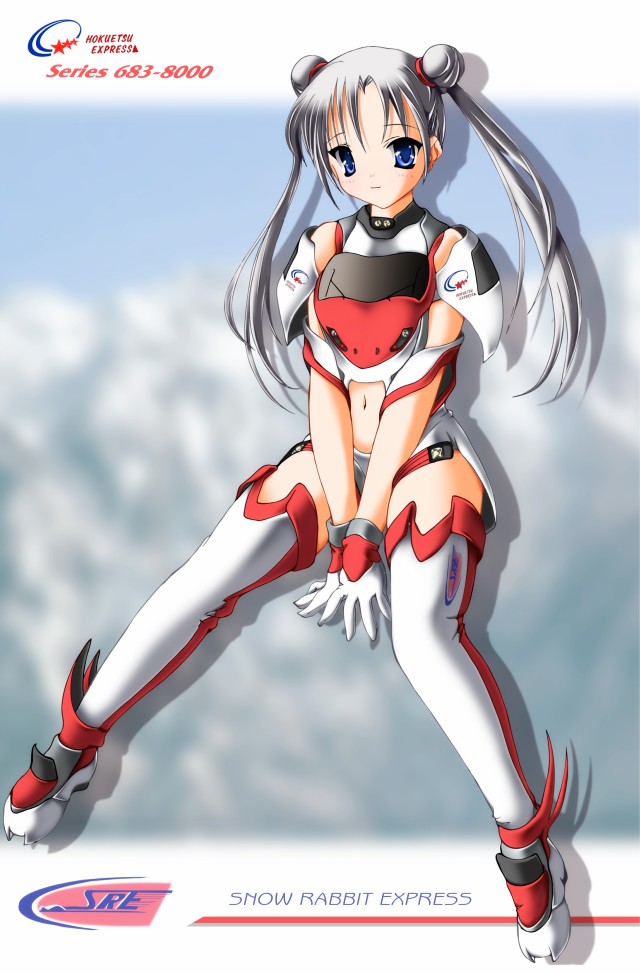 1girl 2000s_(style) archived_source ashita_yaru between_legs blue_eyes closed_mouth commentary_request double_bun drop_shadow fold-over_boots gloves grey_hair hair_bun hair_intakes hand_between_legs long_hair navel original personification red_footwear red_gloves red_thighhighs solo thighhighs twintails two-tone_footwear two-tone_gloves two-tone_legwear two-tone_thighhighs v_arms white_footwear white_gloves white_thighhighs