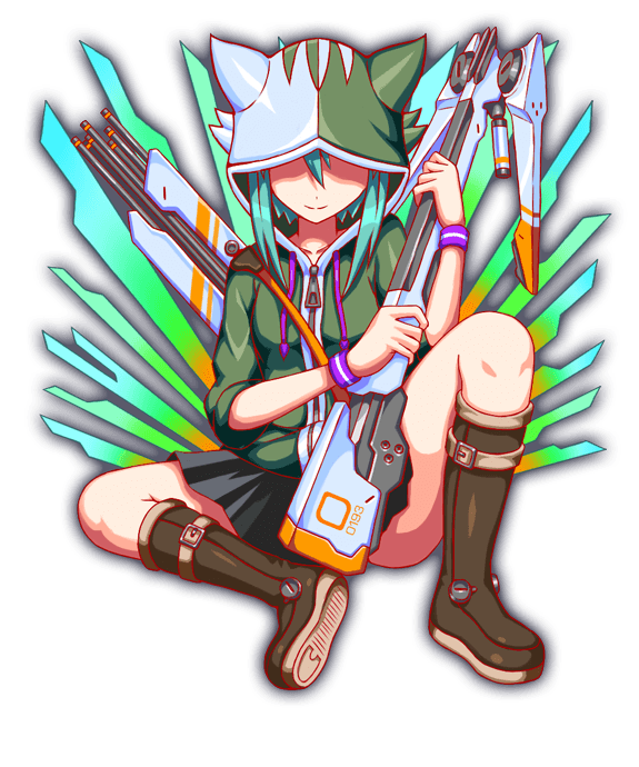 1girl animal_ear_hood animal_ears anime_coloring aqua_hair artist_request belt belt_boots belt_buckle black_skirt boots breasts brown_belt buckle collarbone colored_shoe_soles crash_fever drawstring facing_viewer fake_animal_ears full_body game_cg green_hood green_jacket green_sleeve_cuffs gun holding holding_gun holding_weapon hood hood_over_eyes hooded_jacket jacket long_sidelocks medium_breasts miniskirt number_print numbered official_art outline parted_lips partially_shaded_face red_outline robin_hood_(crash_fever) short_hair short_hair_with_long_locks sidelocks simple_background sitting skirt sleeve_cuffs three-quarter_sleeves smile solo square square_print tachi-e thighhighs third-party_source transparent_background weapon weapon_request white_hood wristband zettai_ryouiki zipper zipper_pull_tab