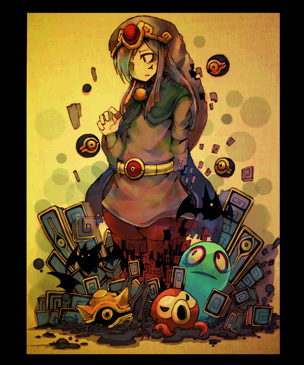 1boy cape dissolving frown hair_over_one_eye hat highres long_hair male_focus muted_color nintendo phyrexia_c purple_hair red_eyes silver_hair solo standing the_legend_of_zelda the_legend_of_zelda:_the_minish_cap tiara vaati