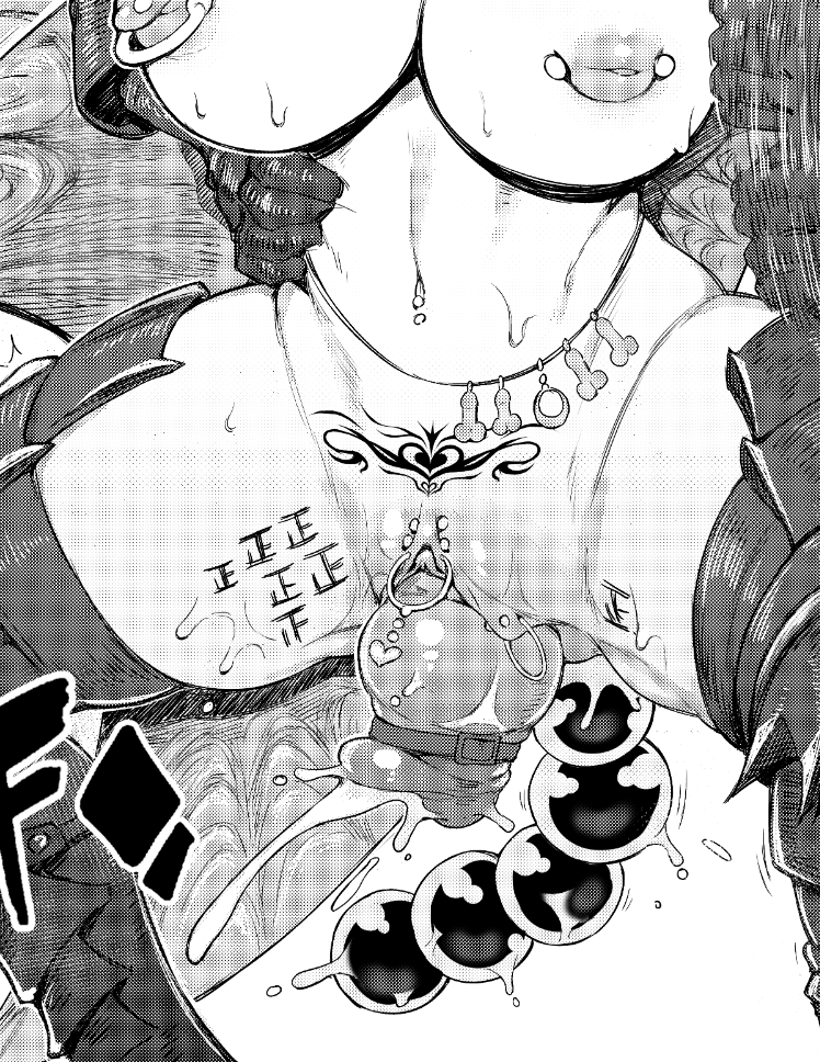 1girl afterimage anal anal_beads anal_object_insertion anus areola_piercing barbell_piercing body_writing boots breasts cervical_prolapse cervix_bondage cervix_strap clitoral_hood clitoral_hood_piercing clitoris curvy facing_viewer feet_out_of_frame female_focus gloves greyscale handjob_gesture head_out_of_frame labia_piercing large_breasts monochrome motion_lines navel navel_piercing nipple_piercing nipples nude object_insertion original phallic_symbol piercing prolapse pubic_tattoo pussy pussy_juice_drip pussy_piercing sex_toy skindentation solo spread_legs spread_pussy squatting sweat tally tattoo thick_thighs thigh_boots thighhighs thighs uncensored vaginal_prolapse wabiko1126