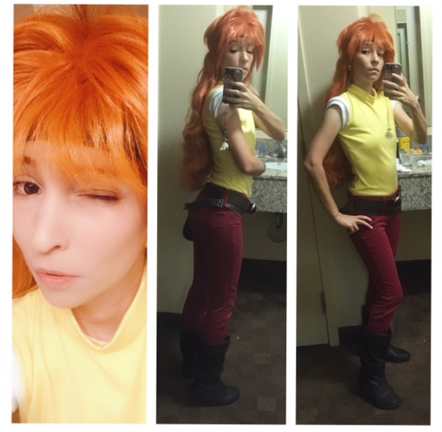 boots cellphone lina_inverse one_eye_closed orange_hair phone slayers