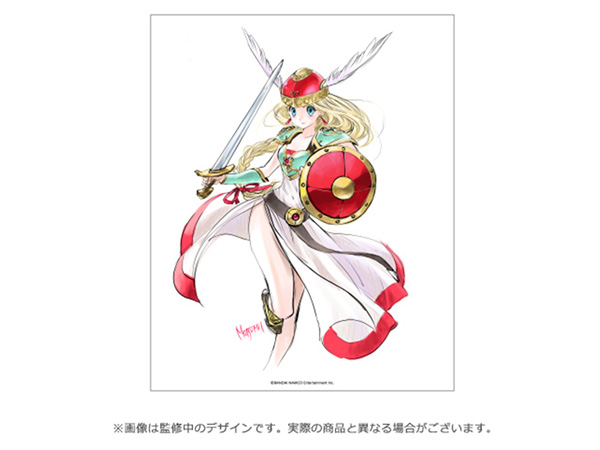 1girl blonde_hair blue_eyes earrings helmet holding holding_sword holding_weapon inomata_mutsumi jewelry legs shield solo sword valkyrie_(vnd) valkyrie_no_densetsu weapon winged_helmet wings