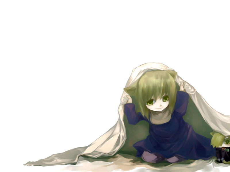 00s 1girl animal_ears ann606 blanket cat_ears character_doll female_focus memusu solo tengen_toppa_gurren_lagann viral_(ttgl)