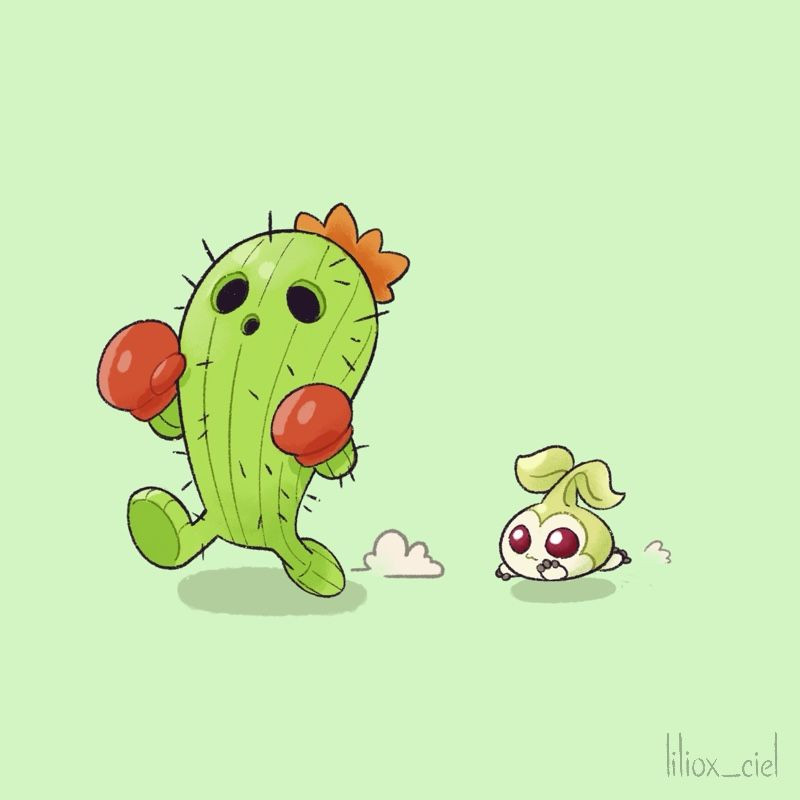 boxing_gloves cactus digimon digimon_(creature) plant spines tanemon togemon