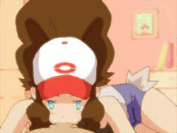 10s 1boy 1girl animated animated_gif ass assertive_female baseball_cap blue_eyes blush book brown_hair deepthroat denim denim_shorts fellatio hat hetero hilbert_(pokemon) hilda_(pokemon) long_hair lowres nintendo oral penis perspective photo_(object) pokemon pokemon_bw ponytail pov saltyicecream shorts uncensored vest