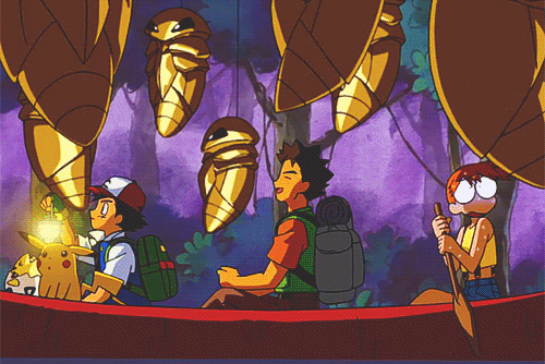 1990s_(style) animated animated_gif anime_screenshot ash_ketchum boat brock_(pokemon) canoe gen_1_pokemon gen_2_pokemon holding holding_oar kakuna lantern lowres misty_(pokemon) nintendo oar on_water pikachu pokemon pokemon_(anime) pokemon_(classic_anime) pokemon_(creature) retro_artstyle rowing scared togepi watercraft
