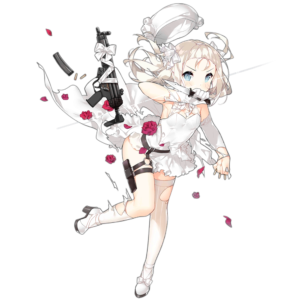 1girl between_fingers blue_eyes blush breasts dress dropping elbow_gloves fingernails flower flower_request full_body girls&#039;_frontline gloves gun h&amp;k_mp5 hair_ribbon hat high_heels holding knife long_hair looking_at_viewer medium_breasts mp5_(a_small_step)_(girls&#039;_frontline) mp5_(girls&#039;_frontline) neck_ribbon o-ring o-ring_thigh_strap official_alternate_costume official_art petals ribbon saru shoes solo sparkle standing standing_on_one_leg submachine_gun thigh_strap thighhighs torn_clothes torn_dress torn_gloves torn_thighhighs transparent_background v-shaped_eyebrows weapon wedding_dress white_hair white_hat white_ribbon white_shoes white_thighhighs