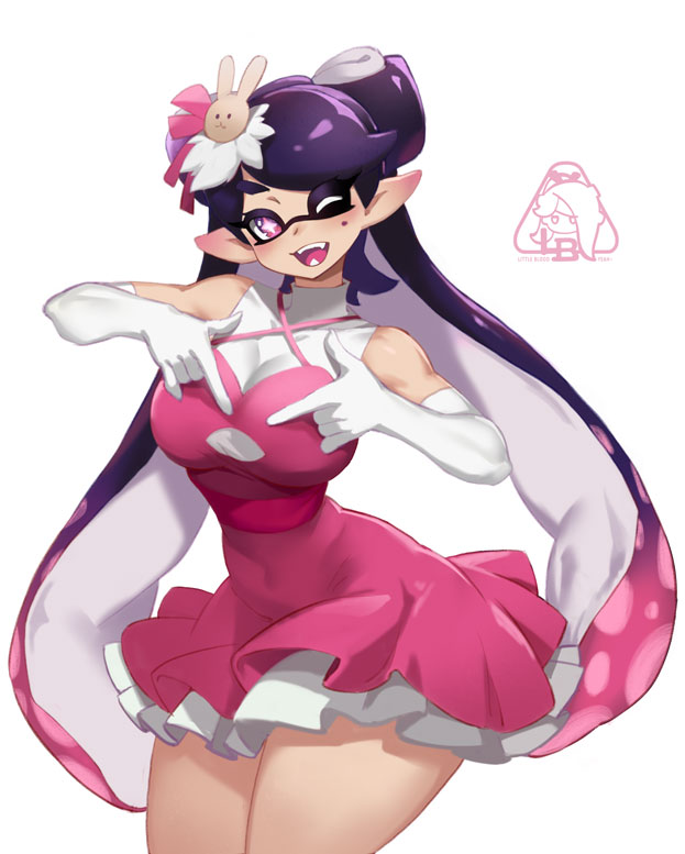 alternate_costume breasts callie_(splatoon) cosplay hoshino_ai hoshino_ai_(cosplay) large_breasts little_blood oshi_no_ko splatoon_(series) splatoon_1