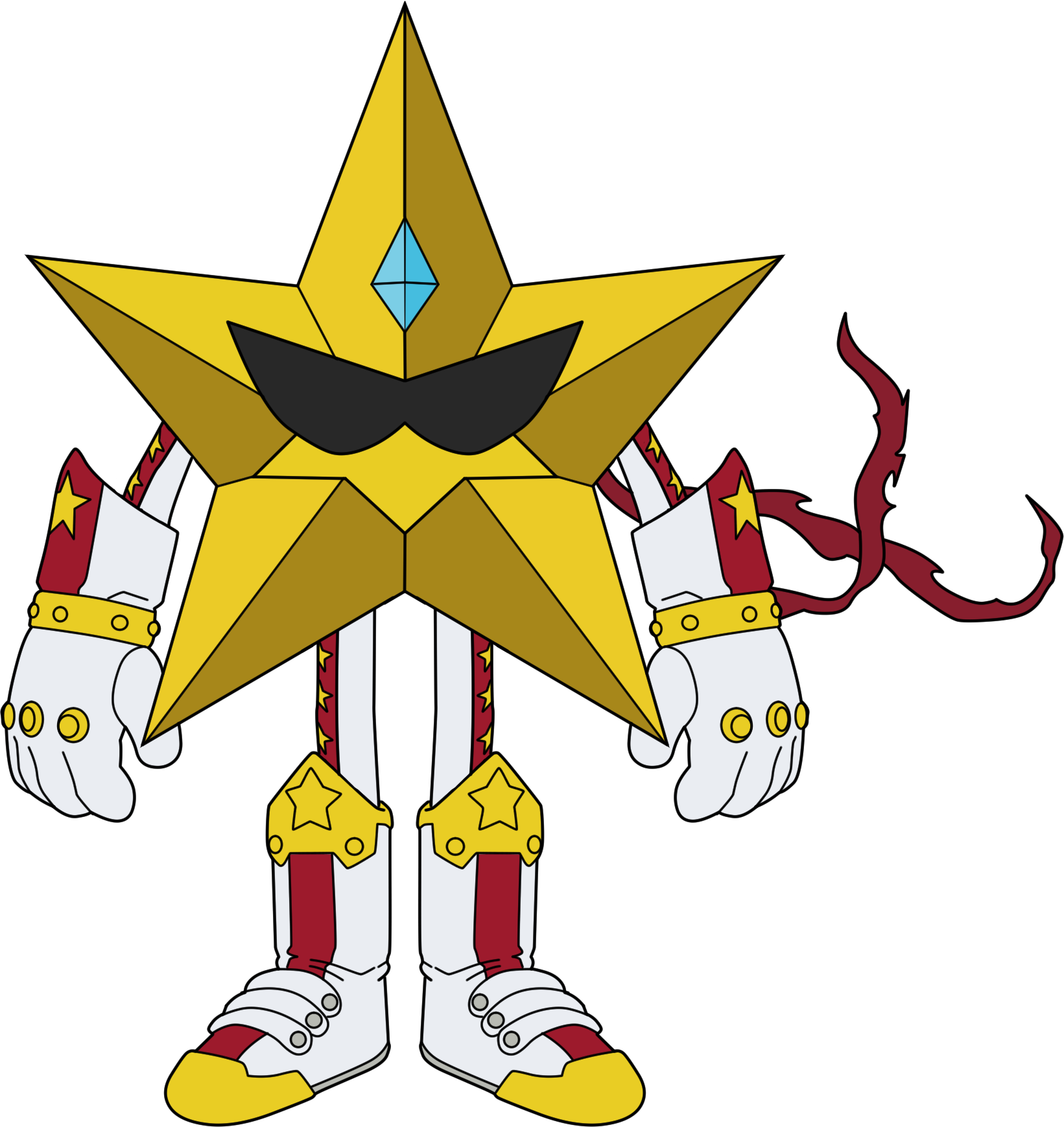 boots digimon digimon_(creature) gloves highres solo star_(symbol) sunglasses superstarmon transparent_background