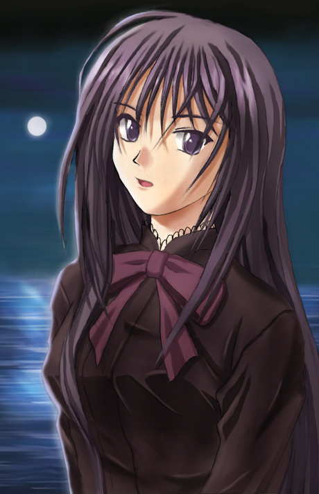black_hair ever_17 komachi_tsugumi long_hair ribbon solo tagme
