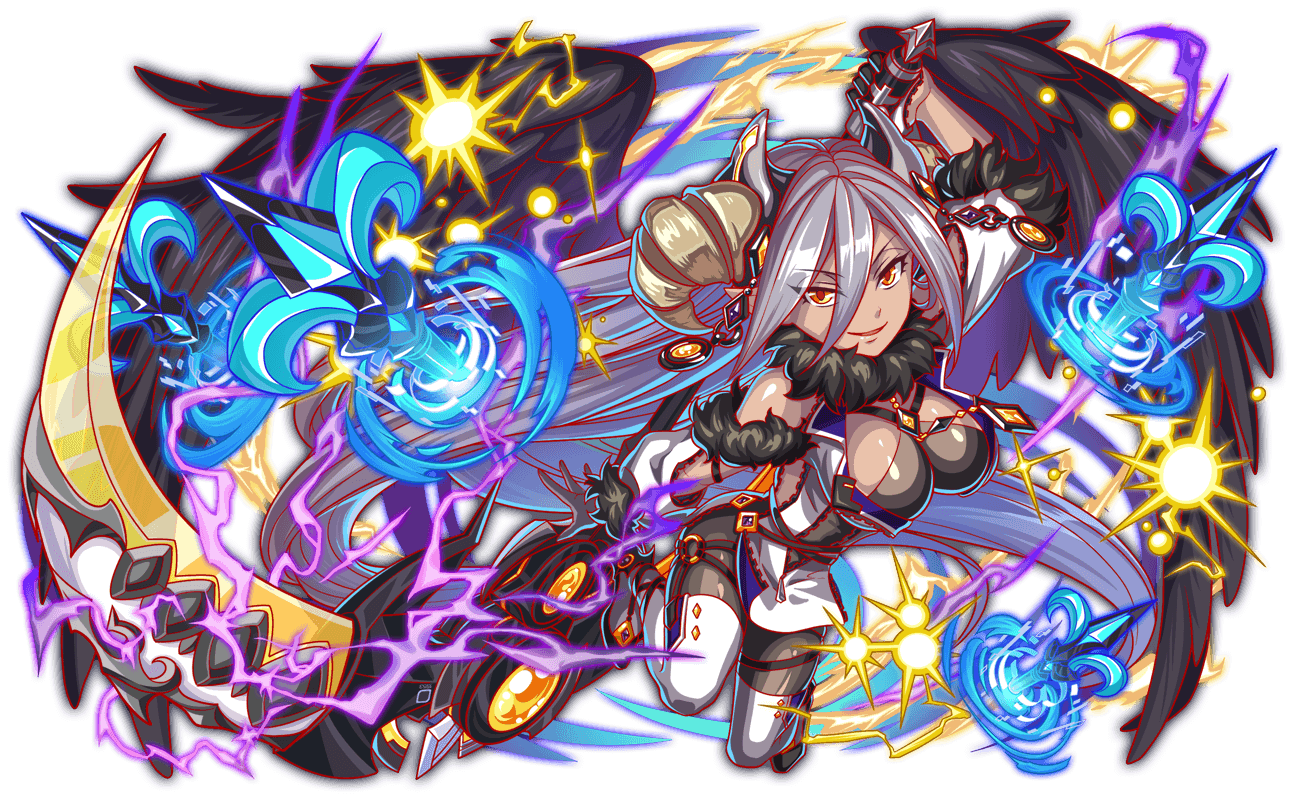 absurdly_long_hair alternate_costume alternate_horns alternate_weapon alternate_wings angel_wings anime_coloring arm_strap artist_request baphomet_(crash_fever) bare_shoulders between_breasts black_fur black_gemstone black_gloves black_straps black_wings blue_outline bodysuit bodysuit_under_clothes boots breasts brown_bodysuit center_opening cleavage coat collared_coat crash_fever criss-cross_straps curled_horns dark_skin detached_sleeves electricity full_body fur-trimmed_sleeves fur_collar fur_trim game_cg gloves grey_hair hair_between_eyes holding holding_scythe horns large_breasts oversized_wings light_particles lips long_hair looking_at_viewer mature_male narrow_waist number_print numbered o-ring o-ring_thigh_strap official_alternate_costume official_alternate_horns official_alternate_weapon official_alternate_wings official_art open_hand open_mouth outline portal_(object) purple_outline red_outline scythe single_glove skinny solo sparks square square_print straight_hair tachi-e thigh_boots thigh_strap third-party_source transparent_background two-sided_coat two-sided_fabric unzipped very_long_hair weapon white_boots white_coat white_sleeves wide_hips wings yellow_eyes yellow_gemstone yellow_outline zipper zipper_pull_tab