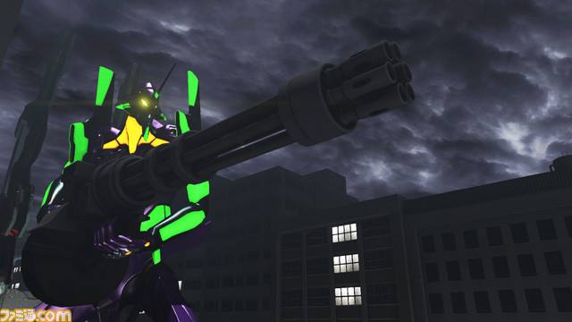 autocannon cannon city city_shrouded_in_shadow cyborg drum_magazine em-226_440mm_gatling_gun em226_evangelion_portable_revolving_multi-barrel_machine_gun eva_01 gainax gatling_gun giant giant_monster glowing glowing_eyes granzella gun high-capacity_magazine kaiju khara_(animation_studio) machine_gun magazine_(weapon) mecha monster multiple-barrel_gun neon_genesis_evangelion night rebuild_of_evangelion robot rotary_cannon rotary_machine_gun weapon