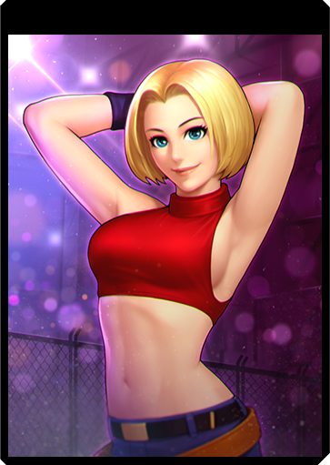 1girl blonde_hair blue_eyes blue_mary breasts female_focus large_breasts looking_at_viewer pale_skin short_hair the_king_of_fighters