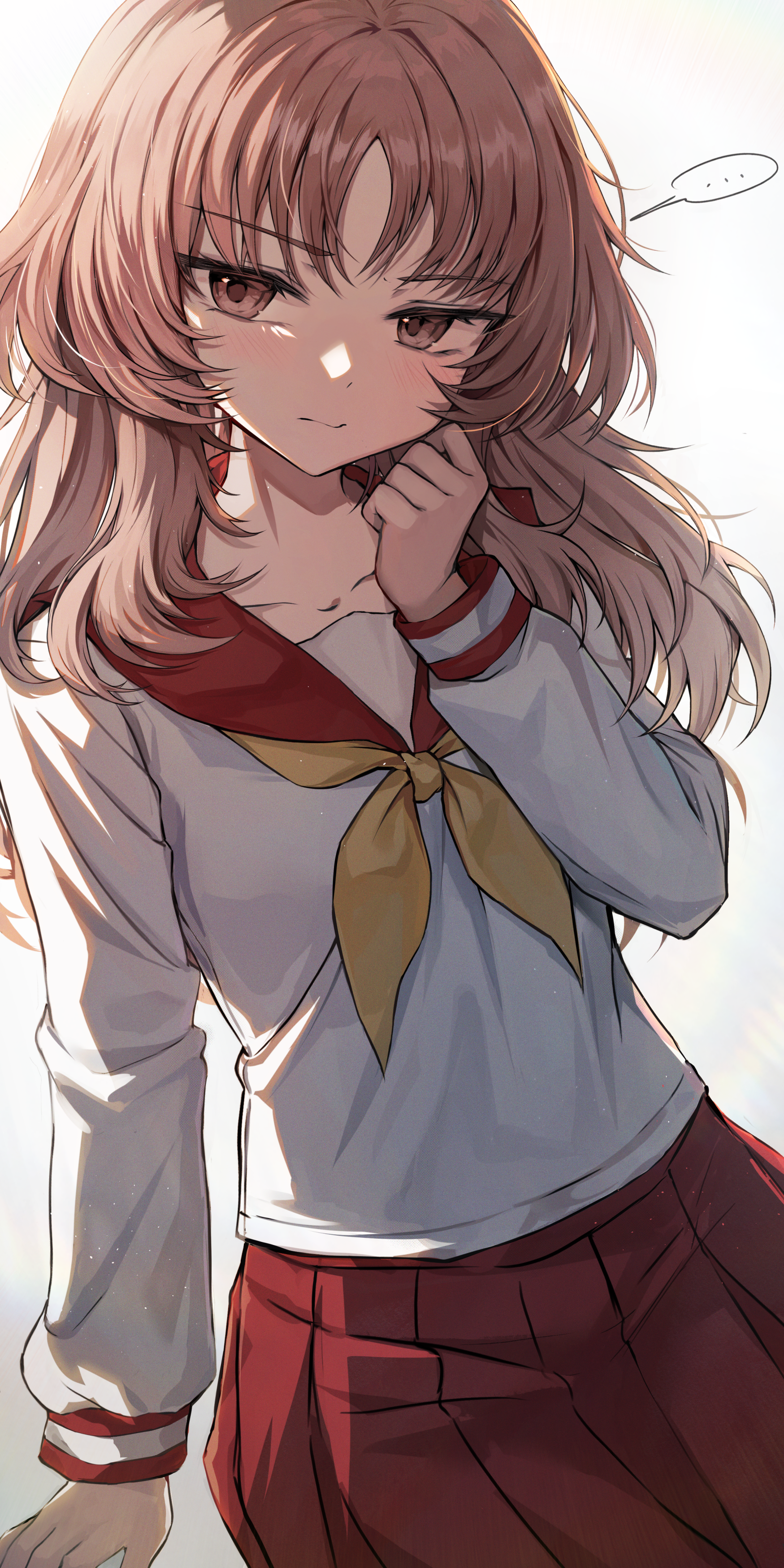 Mie Ai in a provocative school uniform