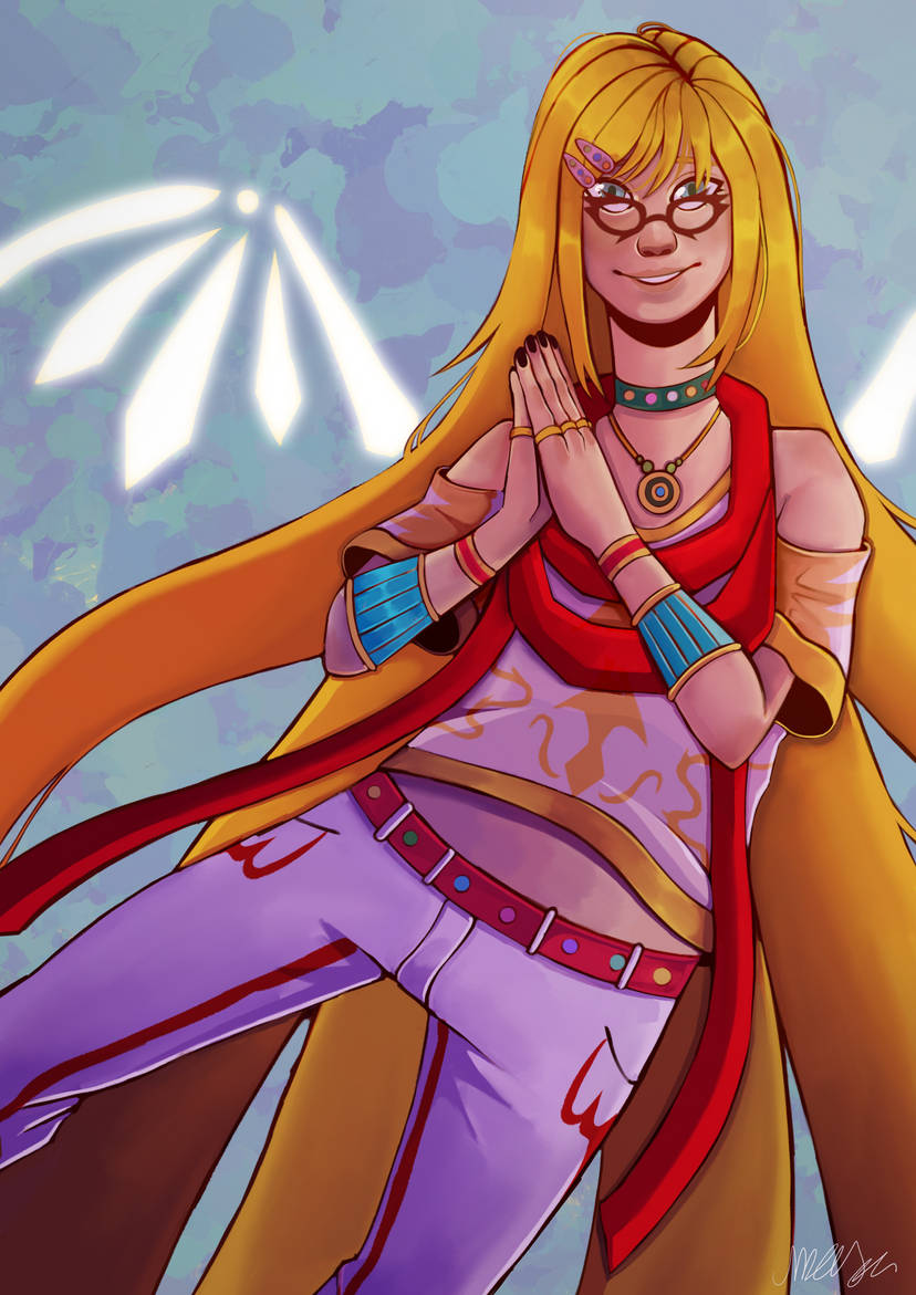 absurdly_long_hair bayonetta_(series) bayonetta_1 blue_eyes divine_being flat_chest humanization jubileus_(bayonetta) long_hair mask megaroniss non-web_source very_long_hair