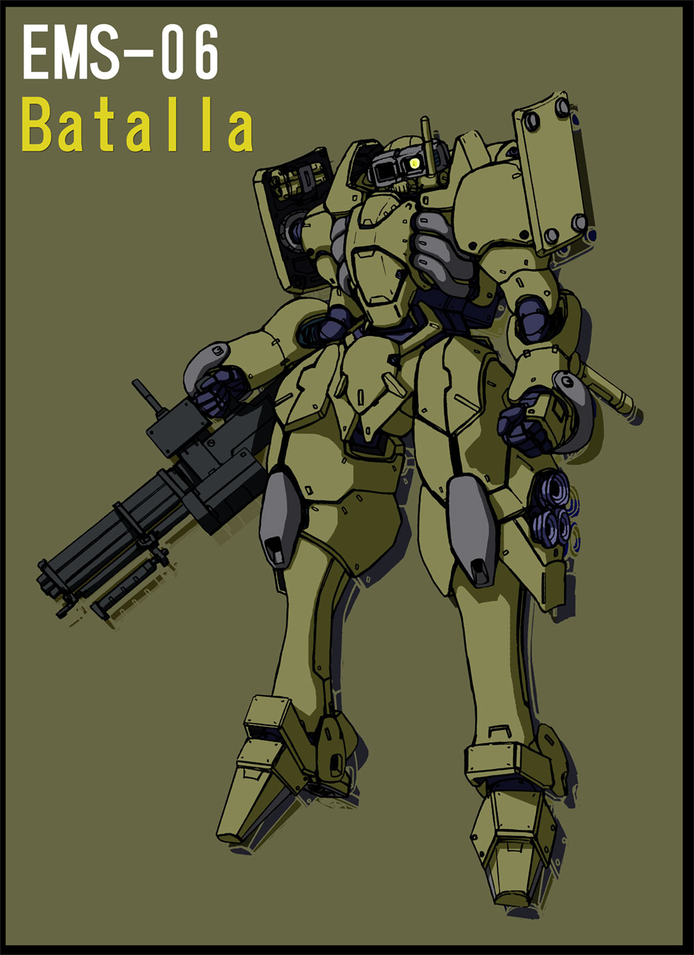 batalla character_name commentary_request crossbone_gundam gatling_gun green_background gundam highres jupiter_empire katarinarina looking_at_viewer machinery mecha mecha_focus monocle no_humans original radio_antenna redesign robot science_fiction shield sketch variations vernier_thrusters weapon