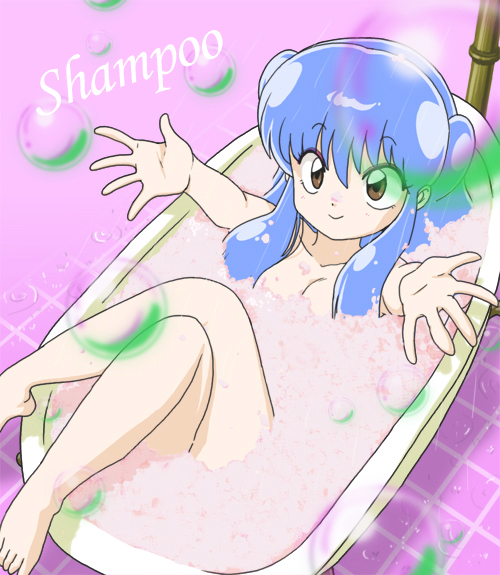 barefoot bathing feet ranma_1/2 shampoo shampoo_(ranma_1/2) wanta_(futoshi)