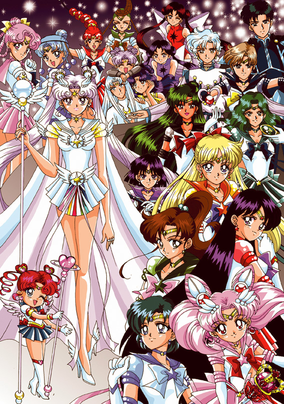 1990s_(style) aino_minako artemis_(sailor_moon) bishoujo_senshi_sailor_moon bishoujo_senshi_sailor_moon_s bishoujo_senshi_sailor_moon_sailor_stars bishoujo_senshi_sailor_moon_supers cerecere_(sailor_moon) chiba_mamoru chibi_chibi chibi_usa child deimos_(sailor_moon) diana_(sailor_moon) everyone helios_(sailor_moon) hino_rei junjun_(sailor_moon) kaiou_michiru kino_makoto luna_(sailor_moon) meiou_setsuna mizuno_ami multiple_girls pallapalla_(sailor_moon) phobos_(sailor_moon) prince_endymion retro_artstyle sailor_ceres sailor_chibi_chibi sailor_chibi_moon sailor_cosmos sailor_juno sailor_jupiter sailor_mars sailor_mercury sailor_neptune sailor_pallas sailor_pluto sailor_saturn sailor_uranus sailor_venus sailor_vesta ten&#039;ou_haruka tomoe_hotaru tsukino_usagi vesves_(sailor_moon)