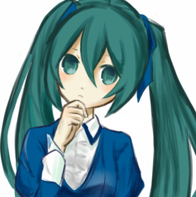 1girl aqua_eyes aqua_hair blue_dress chaban_capriccio_(vocaloid) clockworker&#039;s_doll dress evillious_nendaiki hair_ribbon hand_on_own_chin hatsune_miku heartbeat_clocktower_(vocaloid) houtei_no_nushi long_hair mayo_(mayone-u) ribbon twintails very_long_hair vocaloid