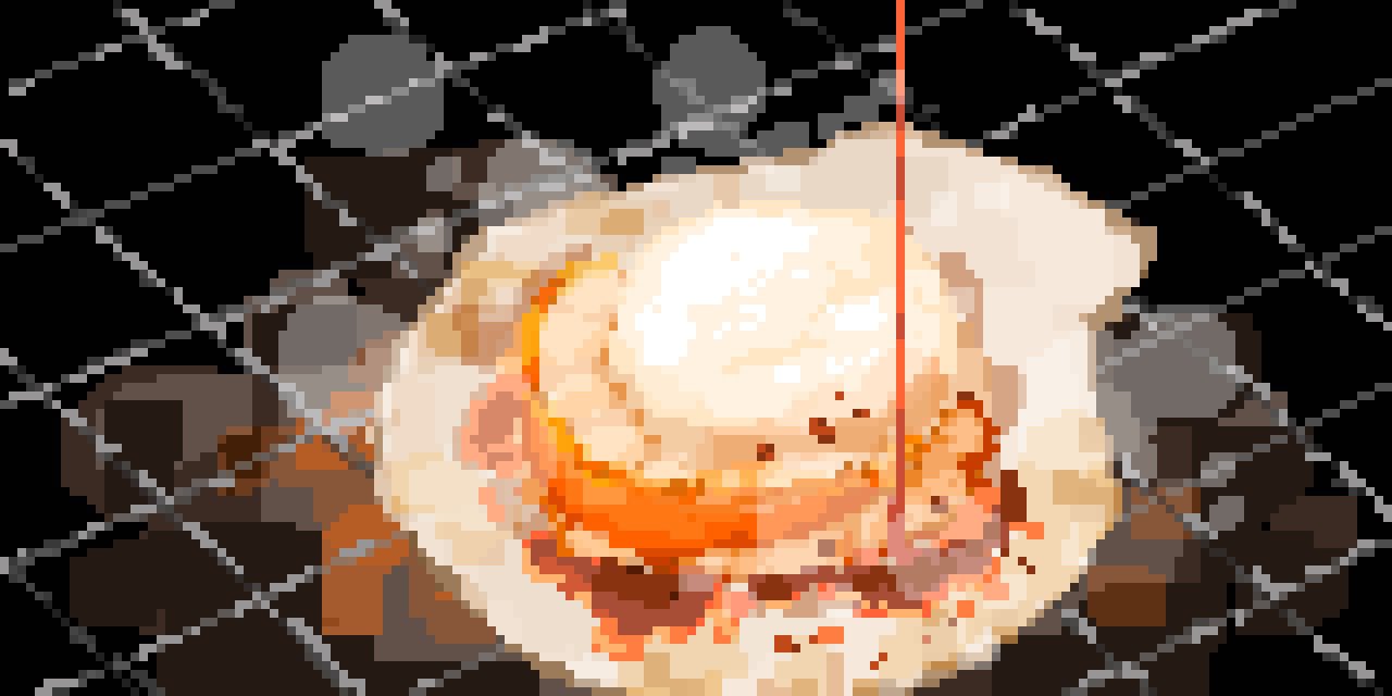 charcoal fire food food_focus grill hisachan55cute no_humans original oyster pixel_art pouring scenery shell simple_background soy_sauce steaming_food
