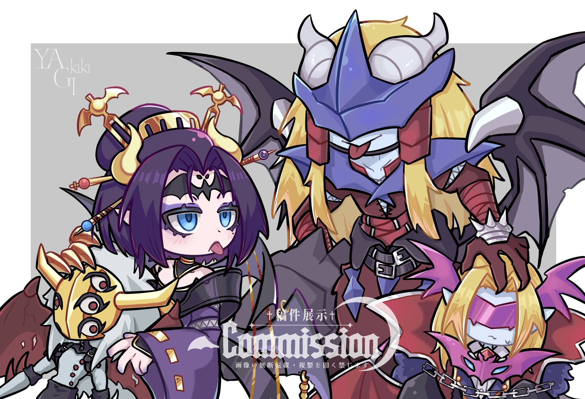 breasts demon demon_girl digimon digimon_(creature) fallen_angel granddracumon highres lilithmon mark_of_evil neodevimon vamdemon vamdemon_x-antibody wings