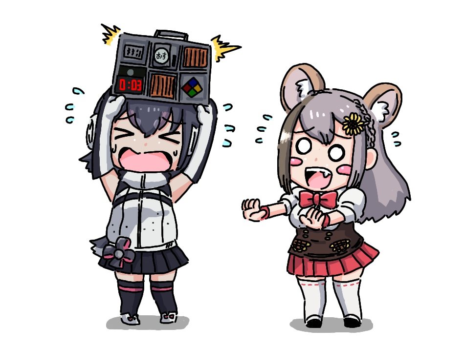 animal_costume black_hair headphones humboldt_penguin_(kemono_friends) kemono_friends kemono_friends_v_project kirara_mimi penguin_costume penguin_tail short_hair tail virtual_youtuber