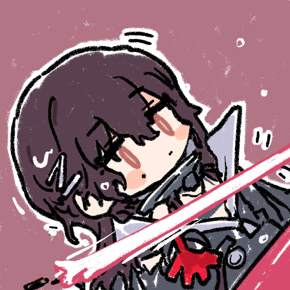 1girl bikini bikini_under_clothes black_hair chibi chibi_only chinese_commentary convenient_censoring cui_pi_zha_xia_qiu girls&#039;_frontline girls&#039;_frontline_neural_cloud hatsuchiri_(neural_cloud) jitome mole mole_under_eye official_art second-party_source solo spacesuit swimsuit wavy_hair