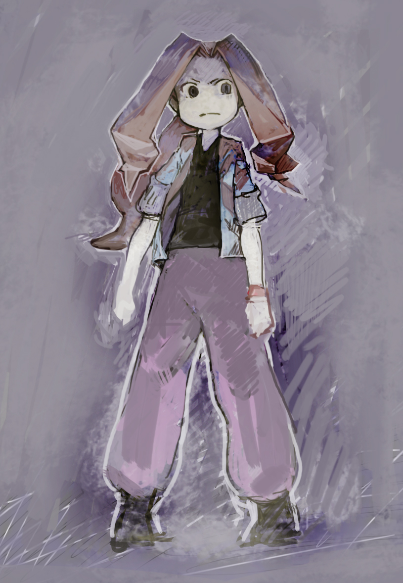 1girl female_focus gradient_background kikuhime medarot solo tagme takeyuki15