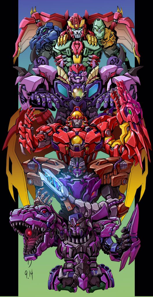 5boys arm_cannon beast_machines beast_wars beast_wars_ii beast_wars_neo blue_eyes clenched_teeth ct990413 galvatron green_eyes looking_at_viewer looking_to_the_side magmatron mecha megatron megatron_(beast_wars) multiple_boys no_humans open_hand predacon red_eyes robot science_fiction teeth transformers v-fin weapon
