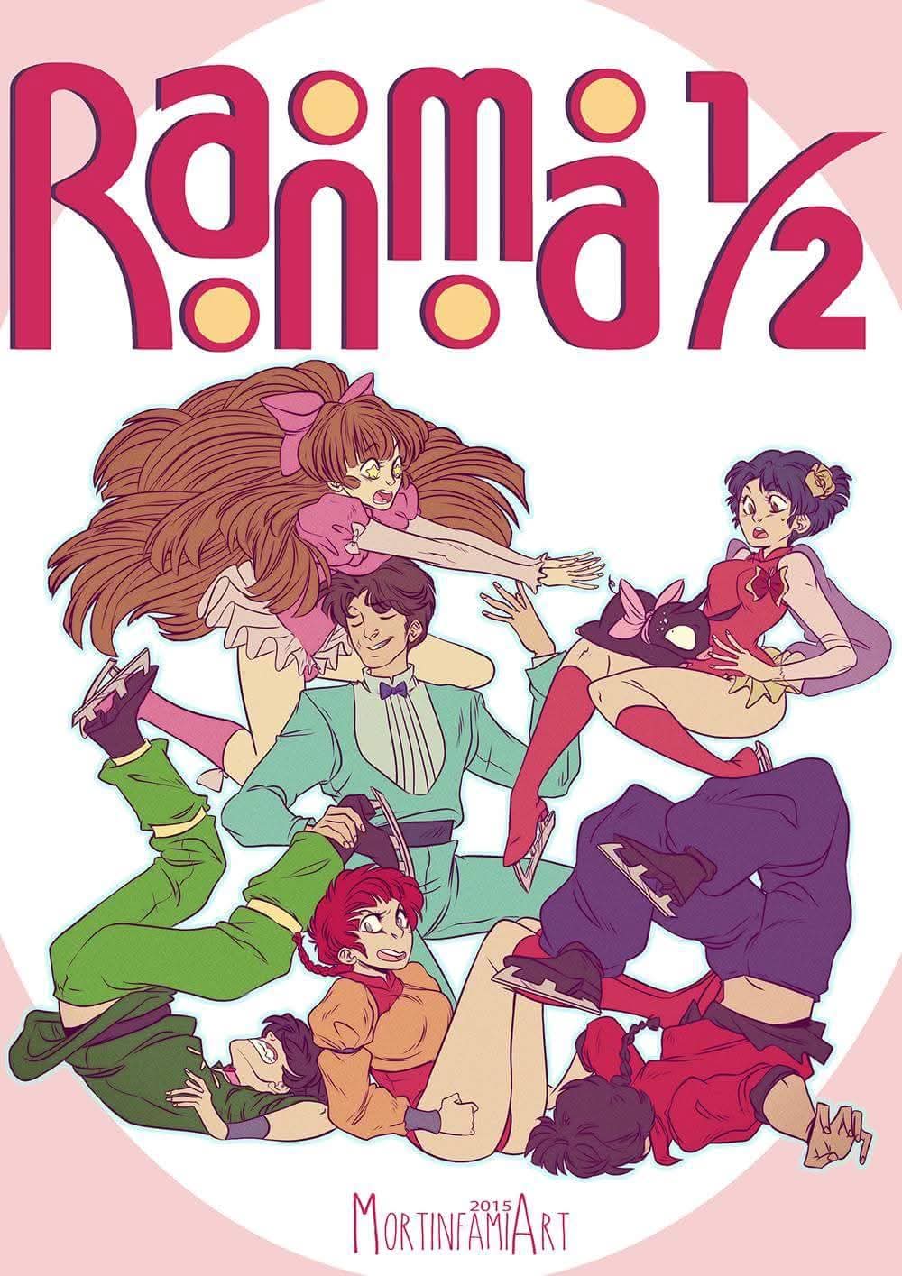 hibiki_ryouga highres p-chan ranma-chan ranma_1/2 sanzenin_mikado saotome_ranma shiratori_azusa tendou_akane