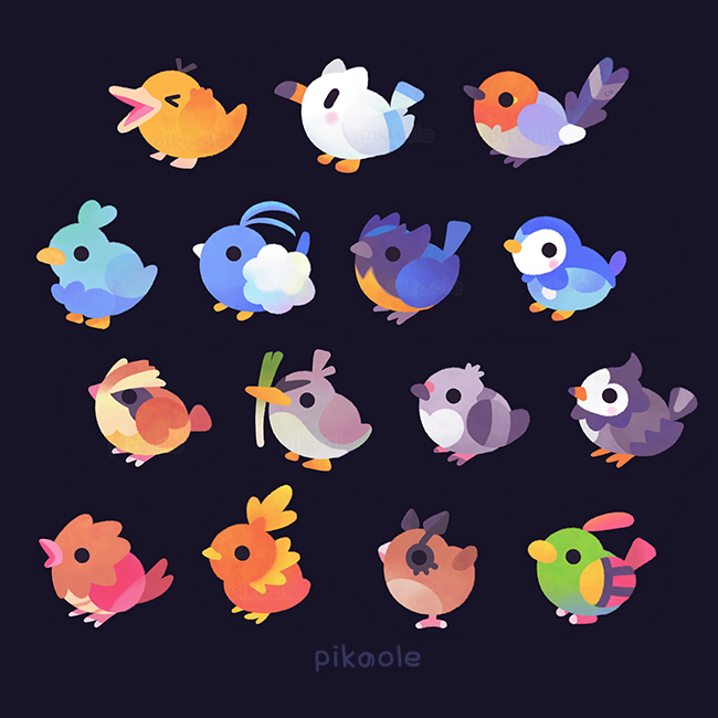 &gt;_&lt; ._. animal_focus arms_up artist_name bird black_background chibi closed_eyes ducklett farfetch&#039;d fletchling food full_body game_freak gen_1_pokemon gen_2_pokemon gen_3_pokemon gen_4_pokemon gen_5_pokemon gen_6_pokemon gen_8_pokemon holding holding_food holding_spring_onion holding_vegetable hoothoot mouth_hold natu nintendo no_humans open_mouth pidgey pidove pikaole piplup pokemon pokemon_(creature) pokemon_focus psyduck rookidee simple_background spearow spring_onion starly swablu torchic vegetable wingull