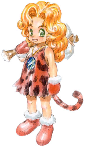 chrono_(series) chrono_cross green_eyes hammer leah lowres official_art orange_hair tagme