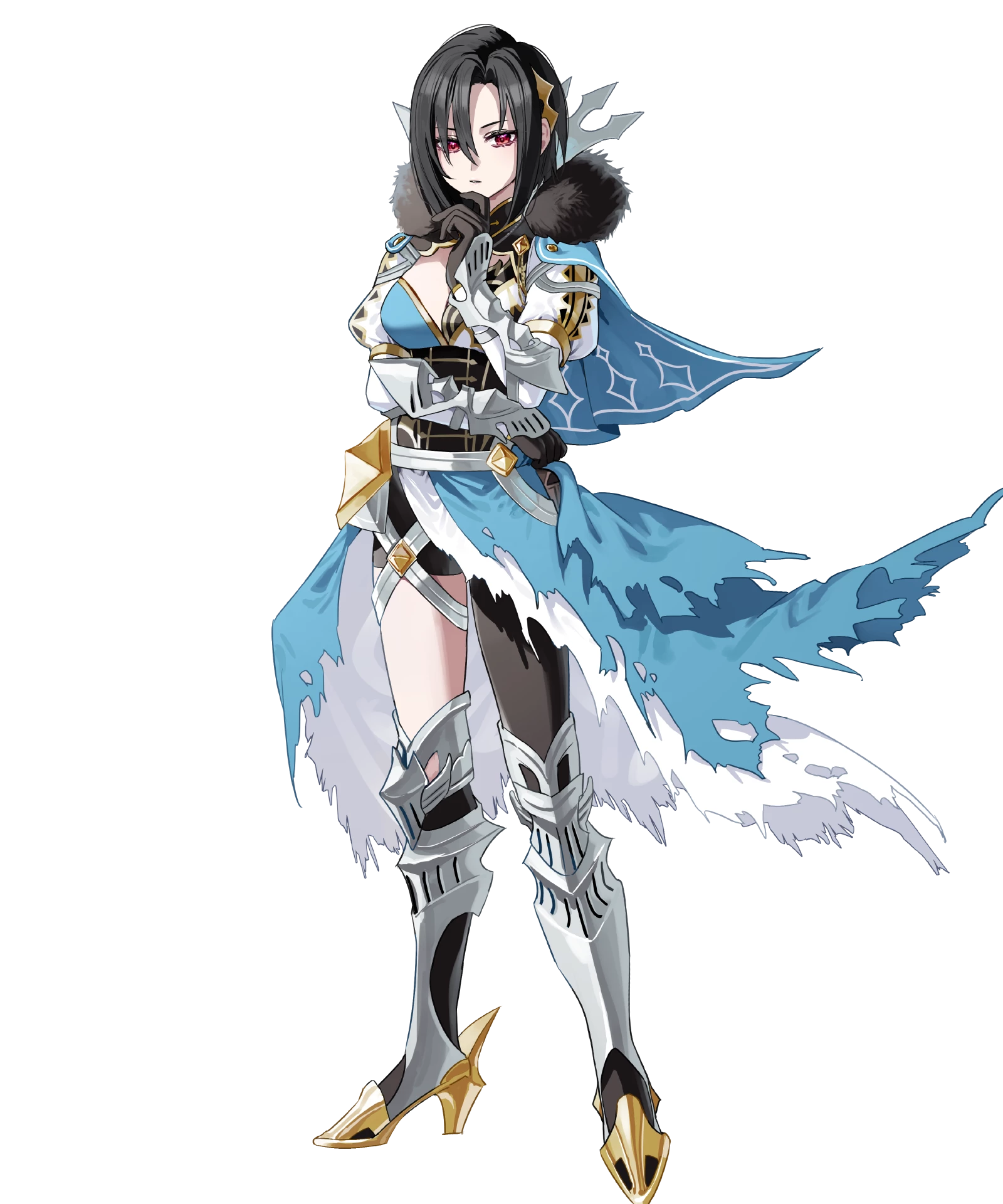 1girl black_hair bob_cut chigusa_minori fire_emblem fire_emblem_engage fire_emblem_heroes highres nel_(fire_emblem) nintendo non-web_source red_eyes short_hair solo